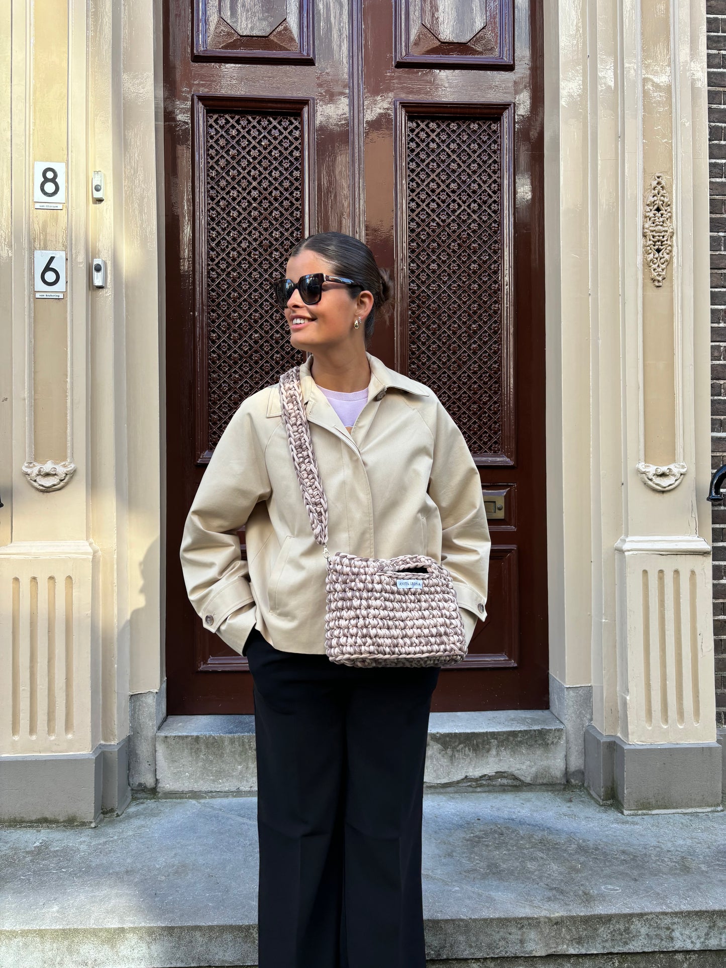 THE LEONA BAG | beige & brown