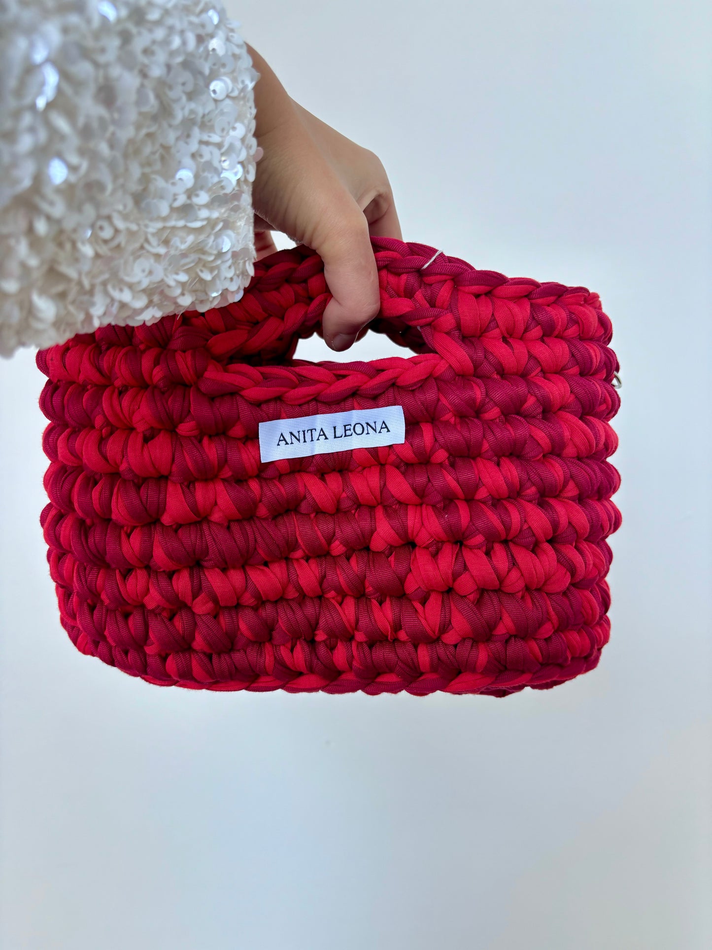 THE LEONA BAG | burgundy & red