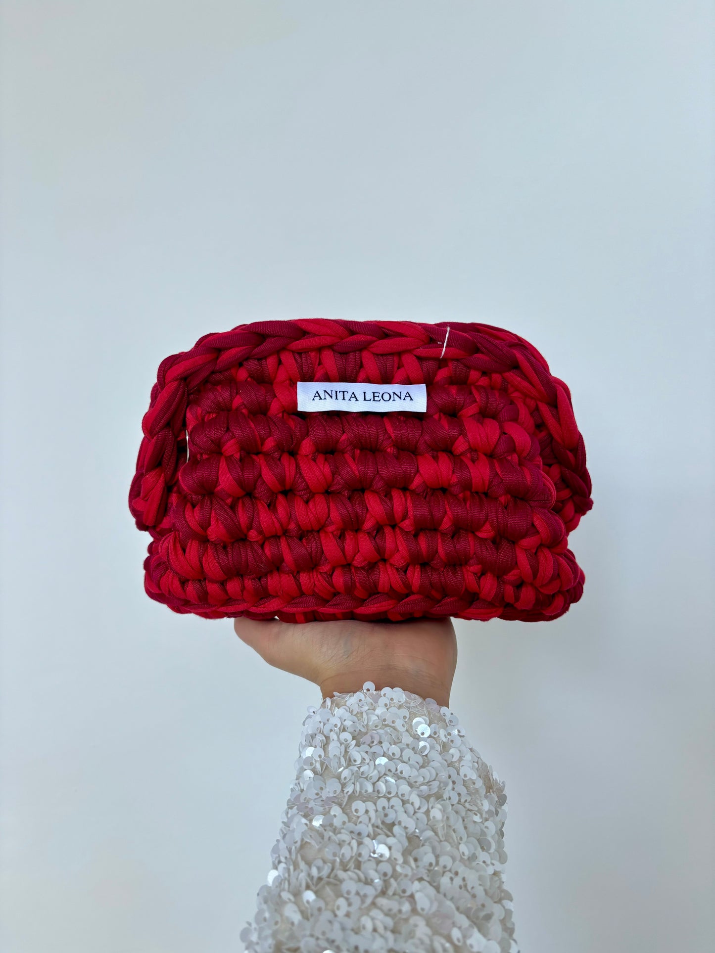 THE ANITA CLUTCH | red & burgundy