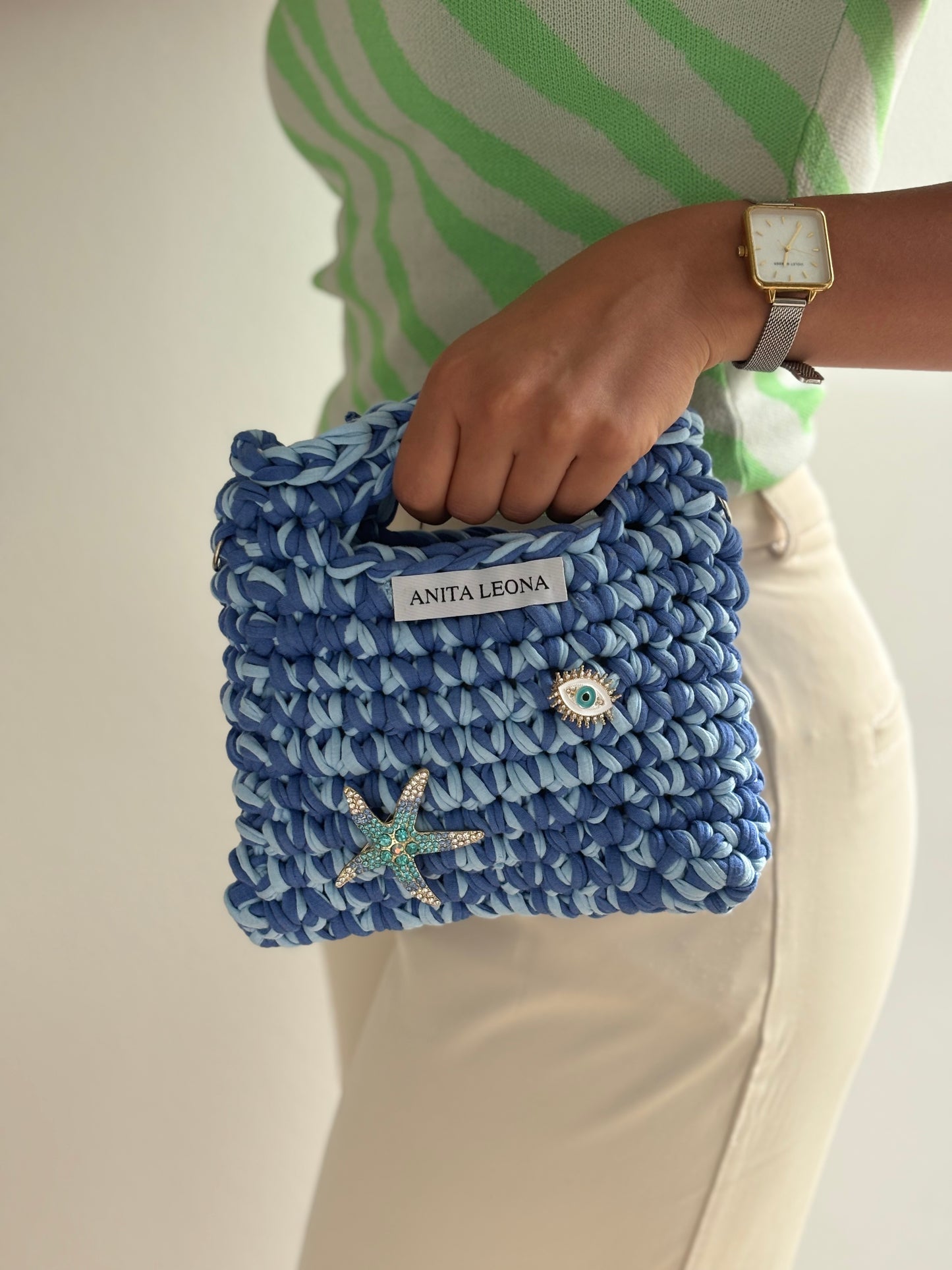 LITTLE LEVI BAG | babyblue & blue