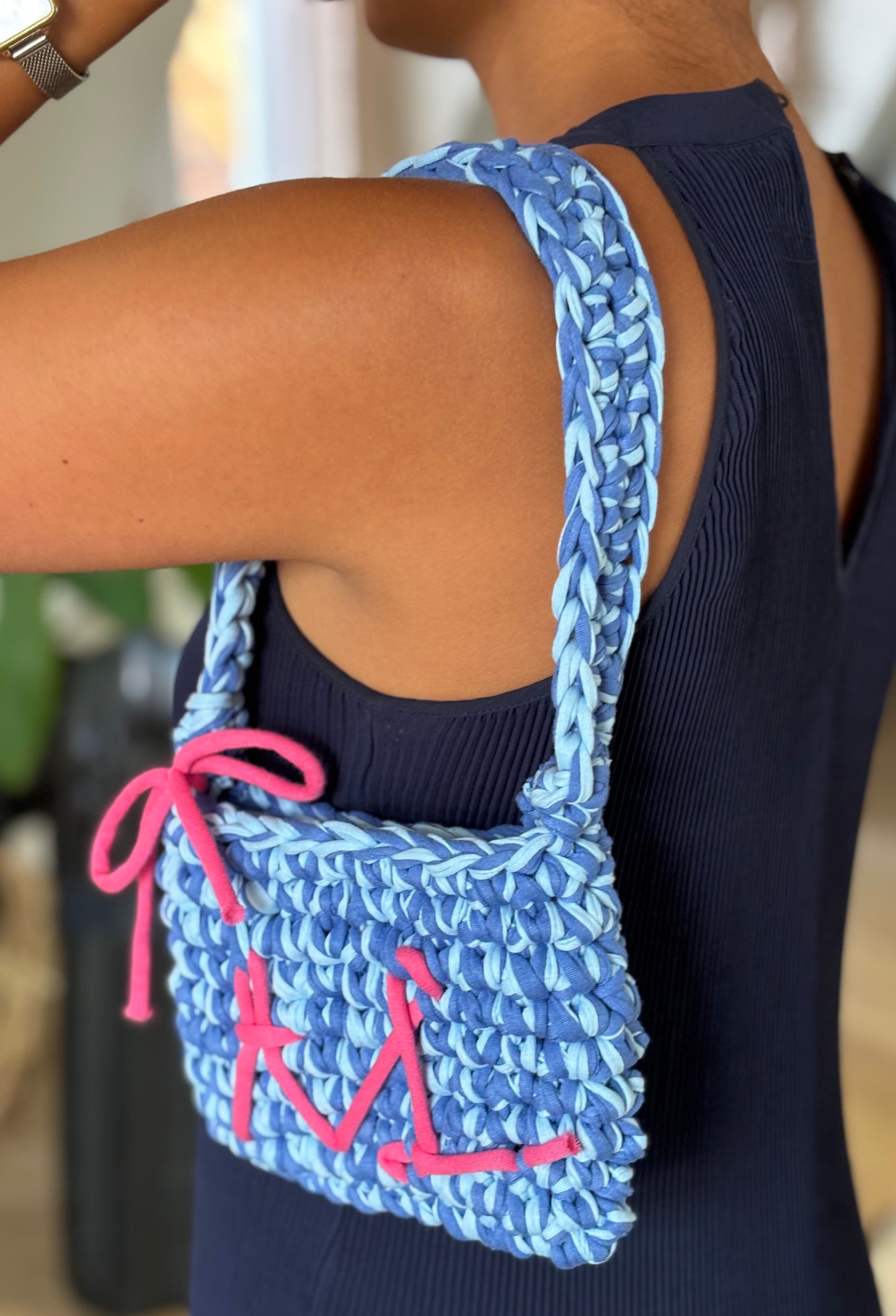 THE OCEAN BAG | babyblue & blue