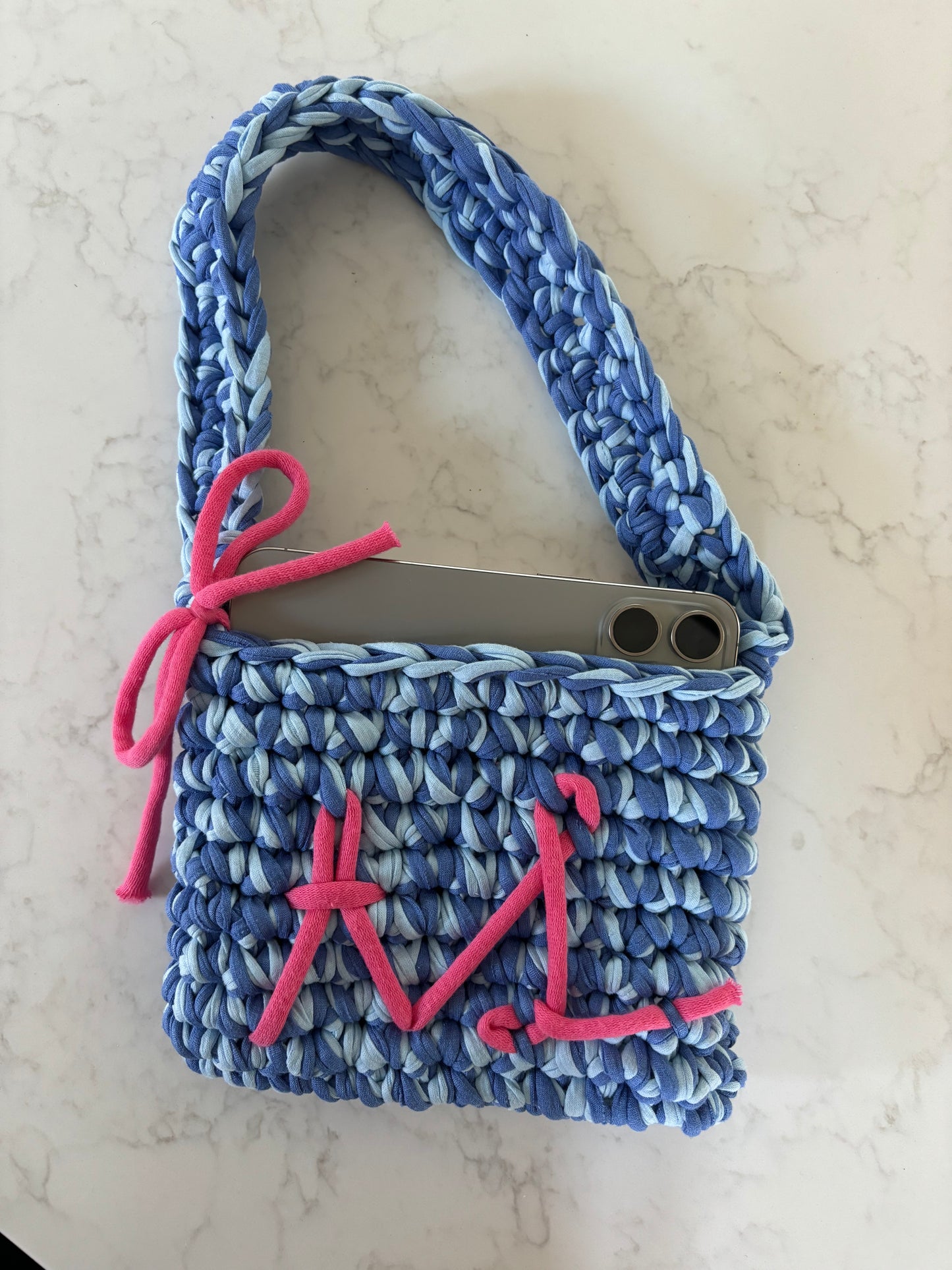 THE OCEAN BAG | babyblue & blue